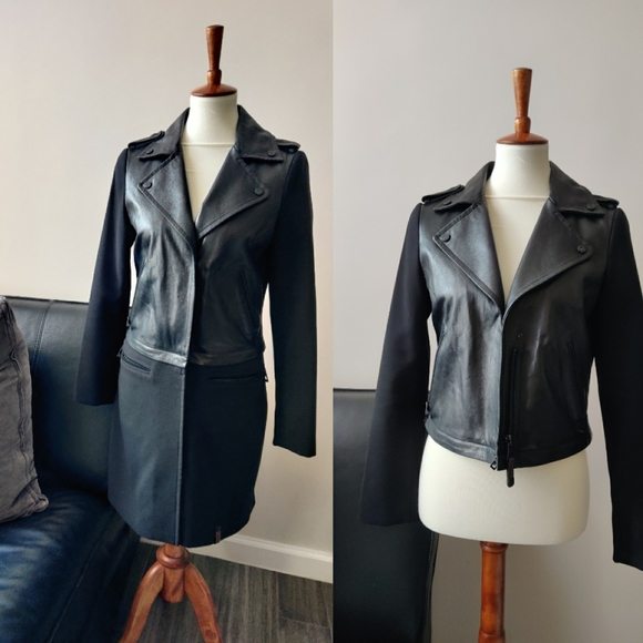 New Rudsak 2 in 1 leather pea coat - Picture 1 of 11